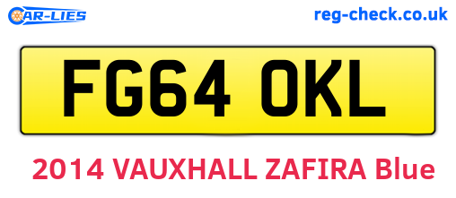FG64OKL are the vehicle registration plates.