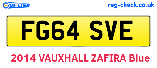 FG64SVE are the vehicle registration plates.