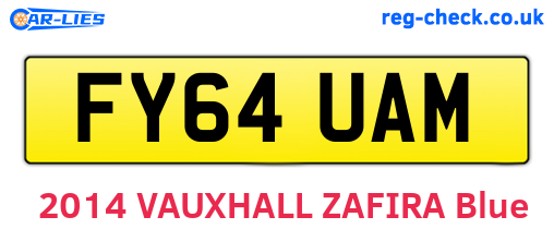FY64UAM are the vehicle registration plates.