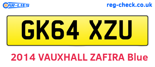 GK64XZU are the vehicle registration plates.