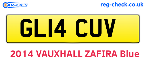 GL14CUV are the vehicle registration plates.