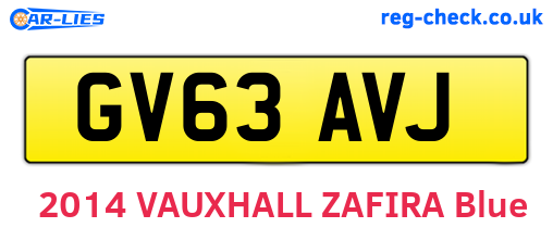 GV63AVJ are the vehicle registration plates.