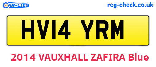 HV14YRM are the vehicle registration plates.