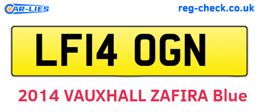 LF14OGN are the vehicle registration plates.