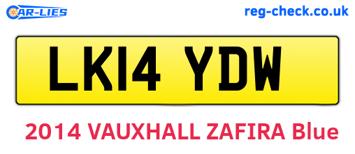 LK14YDW are the vehicle registration plates.