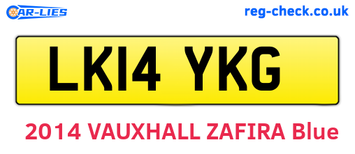 LK14YKG are the vehicle registration plates.