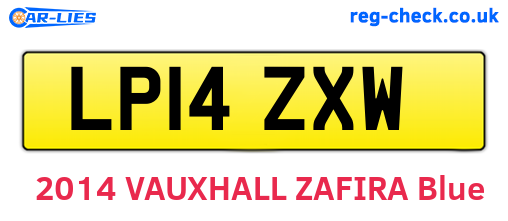 LP14ZXW are the vehicle registration plates.
