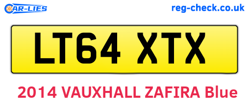 LT64XTX are the vehicle registration plates.
