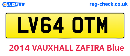 LV64OTM are the vehicle registration plates.