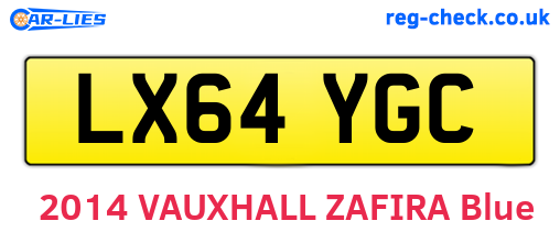 LX64YGC are the vehicle registration plates.