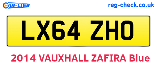 LX64ZHO are the vehicle registration plates.