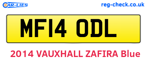 MF14ODL are the vehicle registration plates.