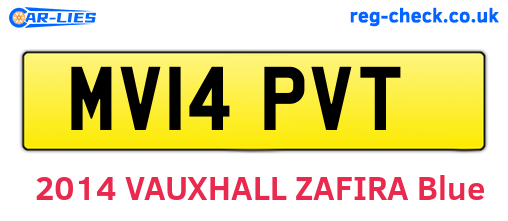 MV14PVT are the vehicle registration plates.