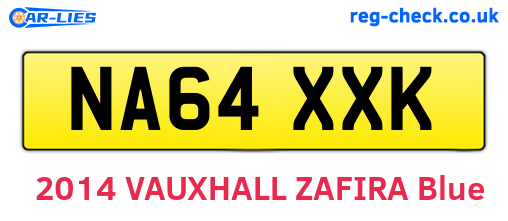 NA64XXK are the vehicle registration plates.