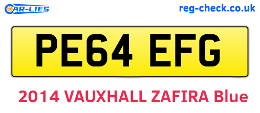 PE64EFG are the vehicle registration plates.