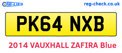 PK64NXB are the vehicle registration plates.