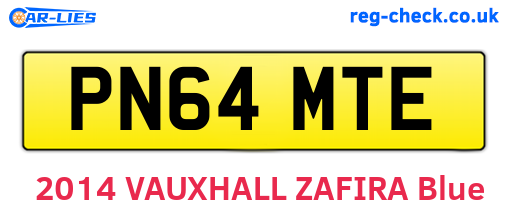 PN64MTE are the vehicle registration plates.