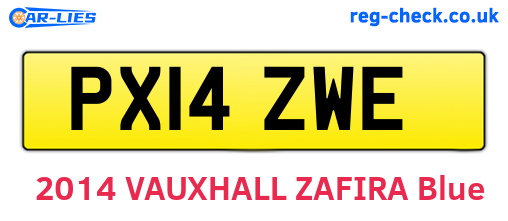 PX14ZWE are the vehicle registration plates.