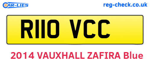 R110VCC are the vehicle registration plates.