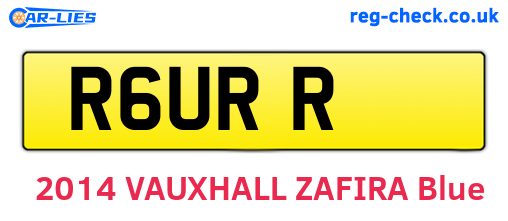R6URR are the vehicle registration plates.