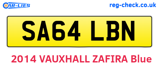SA64LBN are the vehicle registration plates.