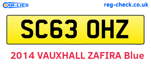 SC63OHZ are the vehicle registration plates.