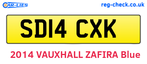 SD14CXK are the vehicle registration plates.