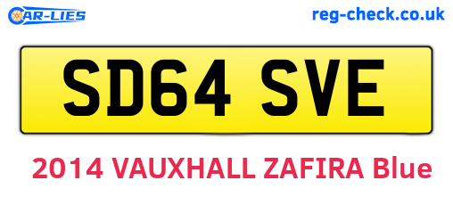 SD64SVE are the vehicle registration plates.