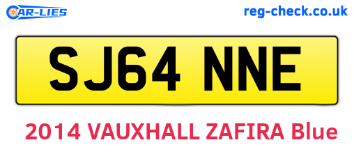 SJ64NNE are the vehicle registration plates.