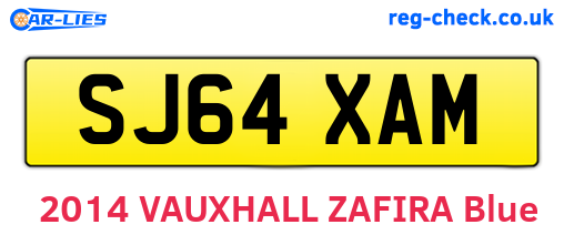 SJ64XAM are the vehicle registration plates.