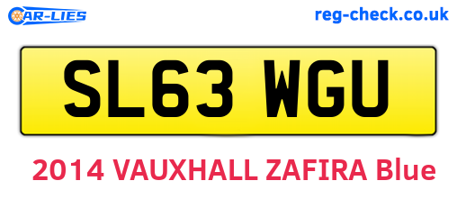 SL63WGU are the vehicle registration plates.