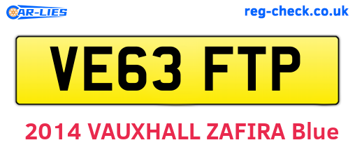 VE63FTP are the vehicle registration plates.