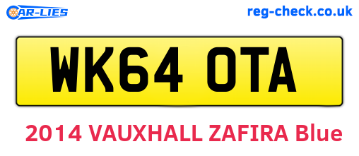 WK64OTA are the vehicle registration plates.