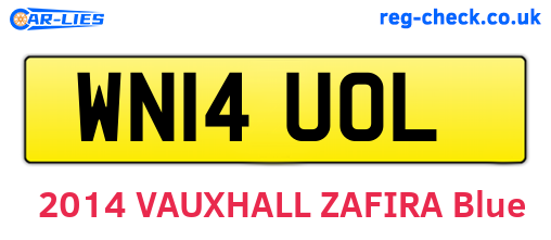 WN14UOL are the vehicle registration plates.