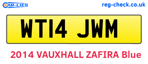 WT14JWM are the vehicle registration plates.