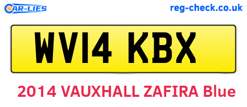 WV14KBX are the vehicle registration plates.