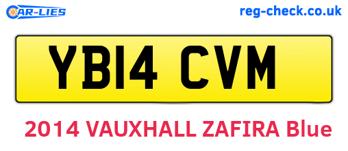 YB14CVM are the vehicle registration plates.