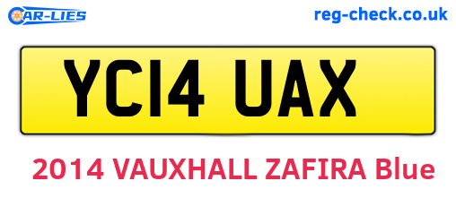 YC14UAX are the vehicle registration plates.