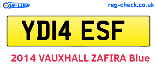 YD14ESF are the vehicle registration plates.