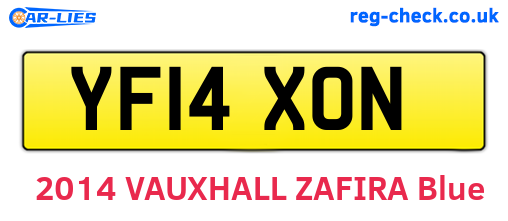 YF14XON are the vehicle registration plates.