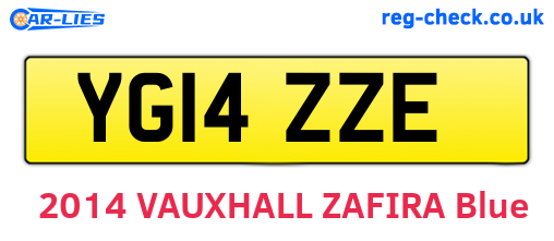 YG14ZZE are the vehicle registration plates.