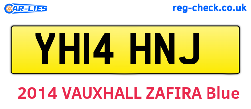 YH14HNJ are the vehicle registration plates.