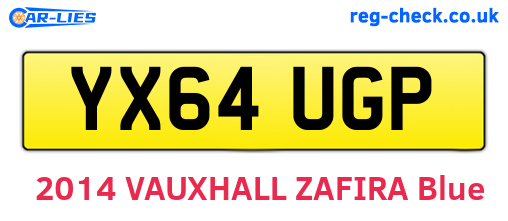 YX64UGP are the vehicle registration plates.