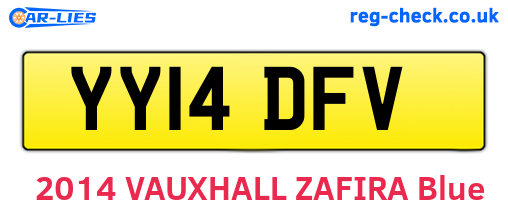 YY14DFV are the vehicle registration plates.