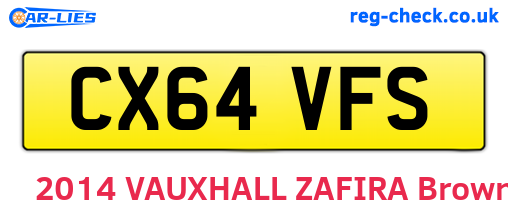 CX64VFS are the vehicle registration plates.