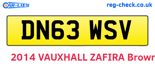 DN63WSV are the vehicle registration plates.