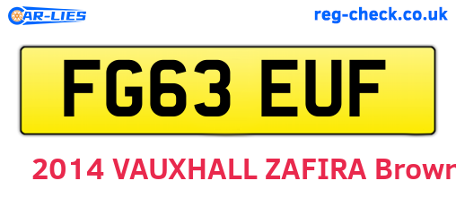 FG63EUF are the vehicle registration plates.