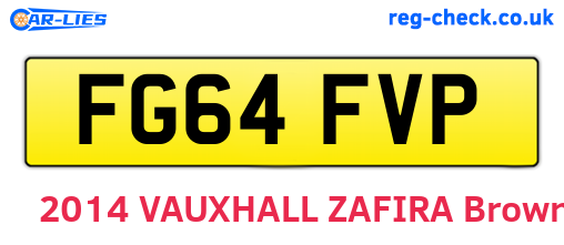 FG64FVP are the vehicle registration plates.