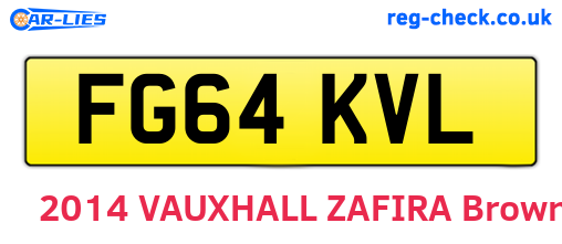 FG64KVL are the vehicle registration plates.