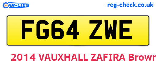 FG64ZWE are the vehicle registration plates.